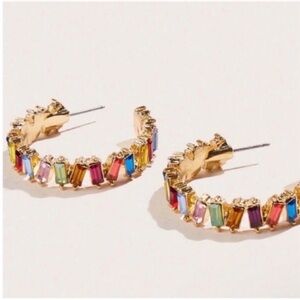 New! Mallorca Multicolor Hoop Earrings (3030) NWOT